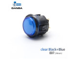 Gravity KS Mechanical Shafts Silent Pushbutton 24mm Snap-In Button Clear Black+Blue (E07)