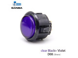 Gravity KS Mechanical Shafts Silent Pushbutton 30mm Snap-In Button Clear Black+Violet (D08)